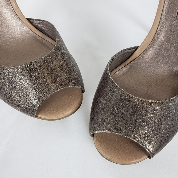 Moda Open Toe Metallic Cage Platform Hee… - Picture 7 of 13